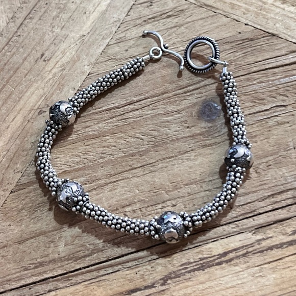 Handcrafted HEAVY SOLID Sterling Silver Moon Stars celestial Necklace Bracelet - Picture 8 of 11